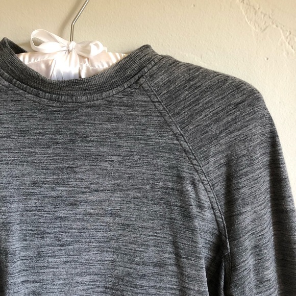 LULULEMON Warm Down Crew — heathered DARK grey , size 2 - Picture 7 of 10